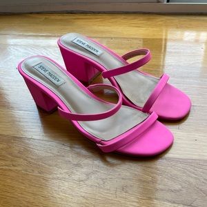 Steve Madden Pink Strappy Block Heel Sandal